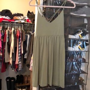Olive green sun dress